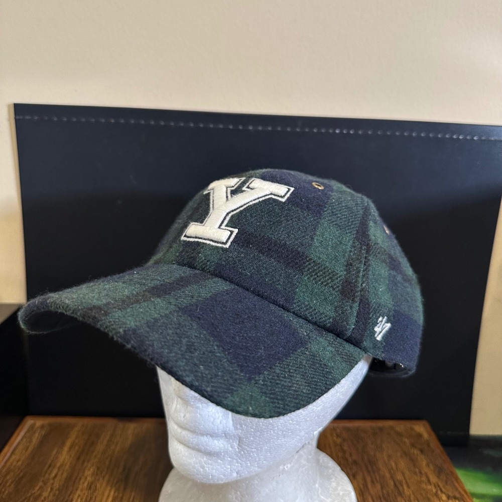 47 Brand Yale bulldog Hat Plaid Strapback